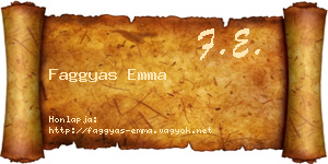Faggyas Emma névjegykártya